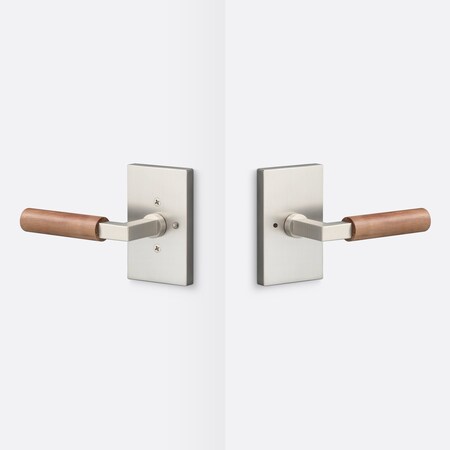 Sure-Loc Hardware Sure-Loc Hardware Levanto Privacy Rosette, Nickel, Walnut Grip LV102 NI GRIP-WN